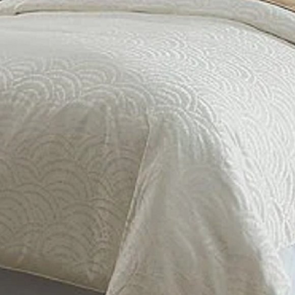 NWT $329 Luxury Hotel PALMER Queen Duvet Cover Mini Set Egyptian Cotton - Picture 7 of 9